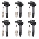 Pacote de bobinas de ignição e conjunto de velas de ignição para Ford Edge Flex Taurus Lincoln