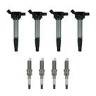 Pacote de bobinas de ignição e conjunto de velas de ignição para Toyota Corolla 1.8L
