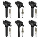 Pacote de bobinas de ignição e velas de ignição Iridium para Chrysler 3.2L 3.6L V6 Pacote de bobinas de ignição e velas de ignição Iridium para Chrysler 3.2L 3.6L V6