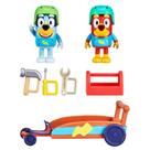 Pacote de bonecos e veículos de brinquedo Bluey Rusty Go-Kart de 6-8 cm