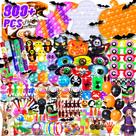 Pacote de brinquedos Fidget Fidget para crianças com lembrancinhas de Halloween, 800 unidades