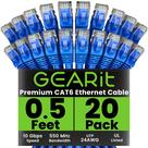 Pacote de Cabos Ethernet GEARit Cat6 20x15cm 10Gbps Azul