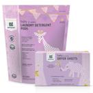 Pacote de cápsulas de detergente para a roupa e lençóis para secar roupa Grab Green