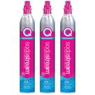 Pacote de carbonatação SodaStream com 3 cilindros de 60 L rosa CQC