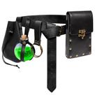 Pacote de cintura SUMGOGO Renaissance Leather Belt com frasco de poção