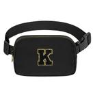 Pacote de cintura VOROLO Personalized Initial Fanny Pack Black K