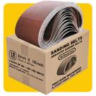 Pacote de correia de lixar TPmax de 3 x 18 polegadas, 12 unidades (80 120 150 grãos)