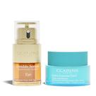 Pacote de creme Clarins Double Serum para os olhos e Hydra-Essentiel