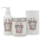 Pacote de cuidados com os pés Primal Elements Foot Scrub Cream Balm, 3 unidades