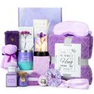 Pacote de cuidados com presentes e spa relaxante com cobertor, vela e muito mais