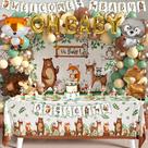 Pacote de decoração de festa Woodland Animals 106 unidades Boramdo