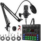 Pacote de equipamento de podcast ALSO GO, pacote de estúdio de gravação com interface de áudio, equipamento de gravação de música com microfone de podcast perfeito para podcasting, gravação, canto, streaming e jogos