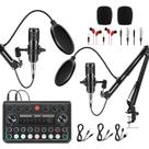 Pacote de equipamento de podcast Znclces 2025 com interface de áudio Pro
