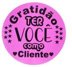 Pacote de Etiquetas Redondas Estampadas - 45mm (102 unidades) Personalizada