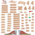Pacote de expansão Train Track Orbrium Toys 68 unidades de madeira
