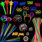 Pacote de festa Glow Sticks HSGUS 248 unidades com 100 palitos de 20 cm