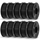 Pacote de filamento para impressora 3D JAYO PETG 1,75 mm e 11 kg (preto)