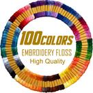 Pacote de fio dental para bordar QCZKB, 100 novelos, poliéster, 4 m cada