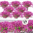 Pacote de flores artificiais ColoPlay de 24 peças para ambientes internos e externos