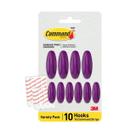 Pacote de ganchos Command Mixed Designer Candied Plum 10 Hooks