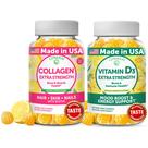 Pacote de gomas de colágeno e vitamina D3 de suplementos Lunakai