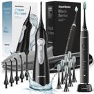 Pacote de higiene bucal Escova de dentes e fio dental Aquasonic Black Series