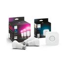 Pacote de iluminação inteligente Philips Hue, pacote com 3 lâmpadas LED A19