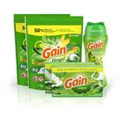 Pacote de lavanderia Gain Flings Pacotes de detergente 2x31 ct + lençóis de secagem 2x34 ct + Fireworks Scent Booster Beads 360 ml
