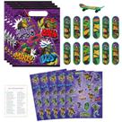 Pacote de lembrancinhas exclusivo Ninja Turtle para 16 convidados com bolsas e muito mais