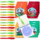 Pacote de lembrancinhas para festas: caneta de tinta invisível Safari com notebook x16 Pacote de lembrancinhas para festas: caneta de tinta invisível Safari com notebook x16