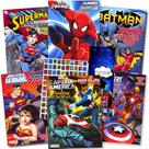 Pacote de livros para colorir e atividades Marvel & DC Superheroes