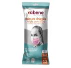 Pacote de mascara descartavel rosa com 12uni vabene