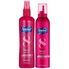 Pacote de modelagem de cabelo Suave Max Hold, spray de cabelo sem perfume e mousse