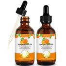 Pacote de óleo de semente de abóbora com 60 ml x 2, prensado a frio para o crescimento do cabelo