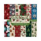 Pacote De Papel Com Padrões De Natal, 24 Folhas, 6 Alinacutle, Para Junk Journal, Scrapbooking E