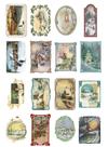 Pacote de papel de decoupage FLONZ Christmas Winter Landscapes