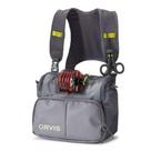 Pacote de pesca com mosca no peito Orvis Steel Camo 4L de capacidade