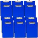 Pacote de plástico Clipboard Office Solutions Direct Blue com 12