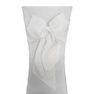 Pacote de popeline de poliéster Chair Bows LA Linen com 10 unidades brancas de 20x275cm Pacote de popeline de poliéster Chair Bows LA Linen com 10 unidades brancas de 20x275cm