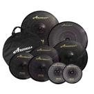 Pacote de pratos Arborea Low Volume, 8 unidades com bolsa de pratos preta