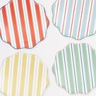Pacote de pratos de jantar Meri Meri Preppy Stripe de 8 27x27x1 cm