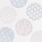 Pacote de pratos de papel floral Meri Meri com 8 bordas recortadas
