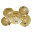 Pacote de Pratos MOSICO Low Volume Golden Mute - 14" Hi-Hat + 16" Crash + 20" Ride
