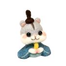 Pacote de produção de material de feltros de lã artesanal Diy Poke padrão bonito