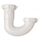 Pacote de prumo de plástico J-Bend branco 1-1/4 x 1-1/2"