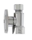 Pacote de prumo de válvulas PP20053LF Cromo de 1/4 de volta 1/2 x3/8"
