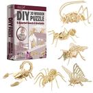 Pacote de quebra-cabeça de madeira 3D Hands Craft Insects & Aracnídeos