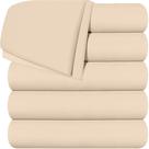Pacote de roupa de cama Flat Sheets Utopia, 6 microfibras macias escovadas Pacote de roupa de cama Flat Sheets Utopia, 6 microfibras macias escovadas