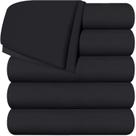 Pacote de roupa de cama Flat Sheets Utopia com 6 microfibras macias escovadas