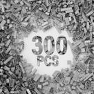 Pacote de sortimento a granel Building Bricks, 300 unidades, cinza claro